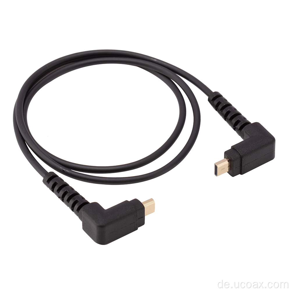 90 -Grad -Winkel Micro HDMI Männlicher Kabel