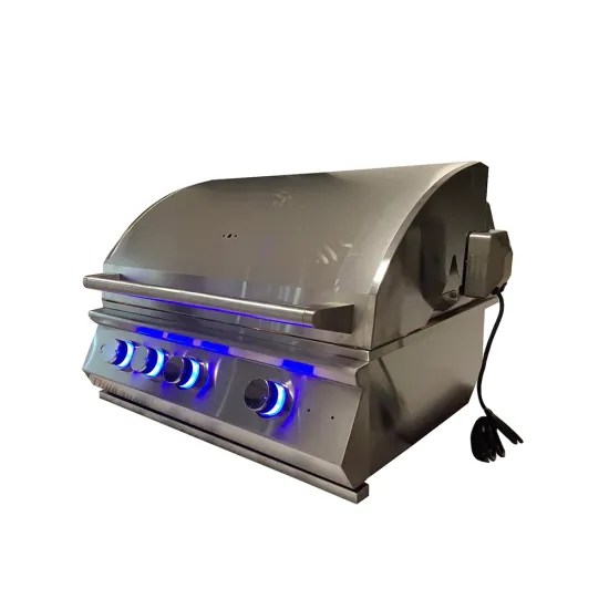 Outdoor Garden Adjustable Height Infrared Grill Stainless Steel Built In Smokeless Bbq Grill