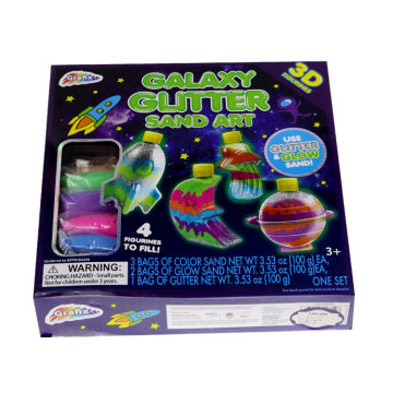 Glitter Sand Art Kit - DIY Educational Toy for Kids' Galaxy Art Decoration