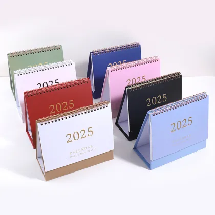 Creative Promotional Morandi Colors 2025 Calendar for Desktop Decoration
