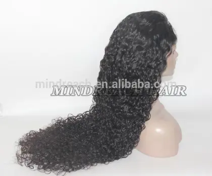 Qingdao top beauty wig 40inch curly long Brazilian hair full lace wig