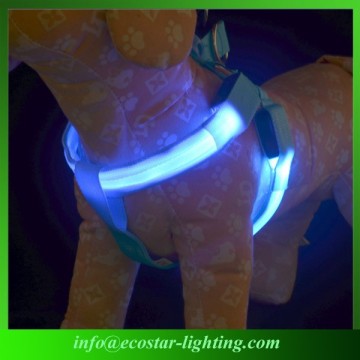 Led dog harness multicolor flashing led dog harness
