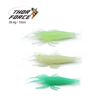 Luminous Plastic Shrimp Bait 100mm 38g Soft Fishing Lure