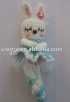 rabbit hand crochet toy