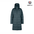 Parka de inverno com isolamento longo e capuz ajustável