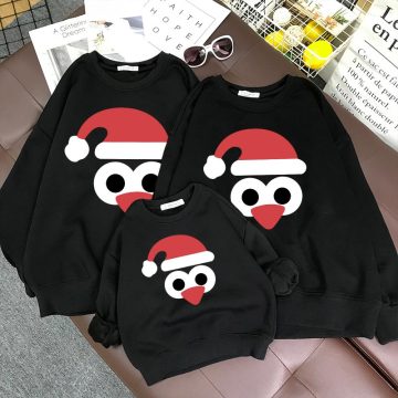 Christmas hat clothing family matching outfits mommy me baby son looking sweatshirt fashionable shirts daughter son long sleeve