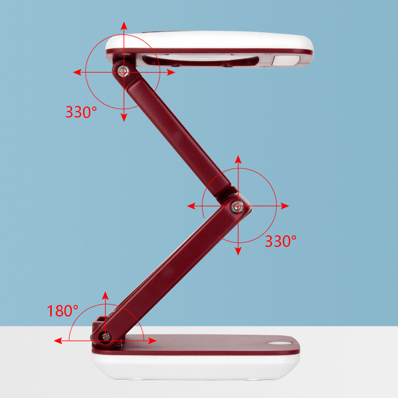 Magnifier Desk Lamp with Foldable Light