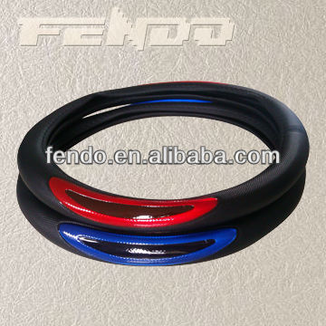 PU leather Light Reflecting Material steering wheel cover