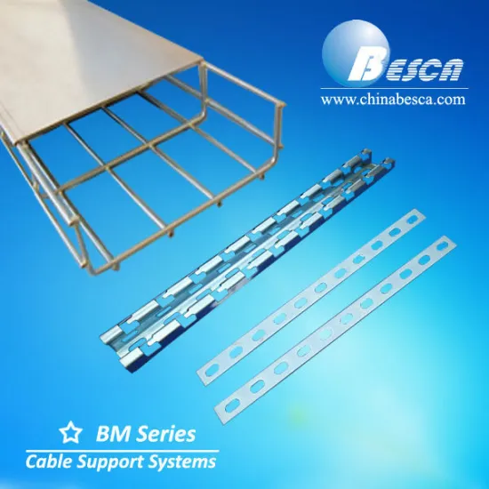 Galvanized Steel Wire Mesh Cable Tray Support with Cantilever Brackets with Cover with Connector