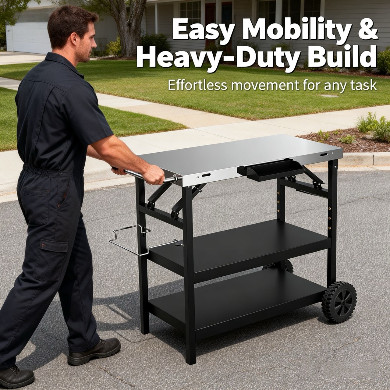 Outdoor Grill Cart