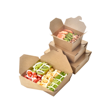 1000 ml rechthoekige wegwerppapier Bento Box voor afhaalmaaltijden