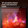 Tragbarer PTC-Heizer, 3D-Simulationsflammen-Dampfbefeuchter mit Fernbedienung