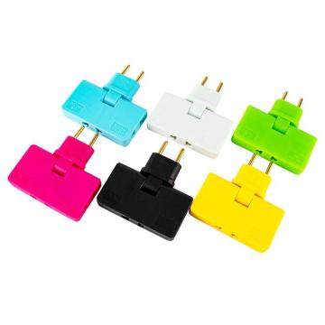 EU Plug Rotatable Socket Converter - 180 Degree Travel Adapter