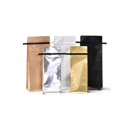 Aluminum foil coffee bag with wire tin
