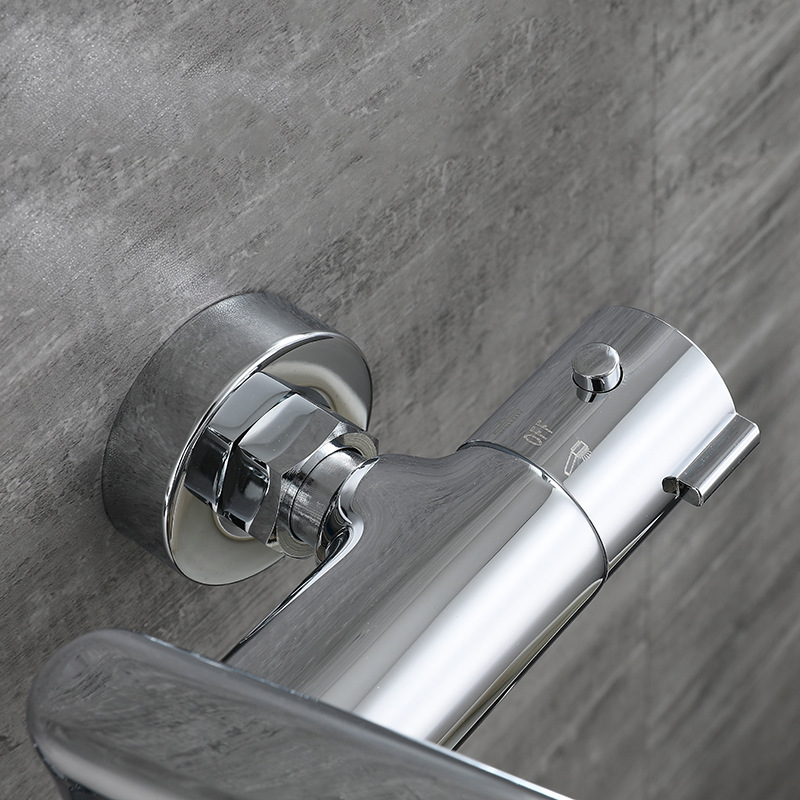 Wall mounted double hole mixer with hand shower faucet 5