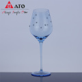 Juego de vajillas de vidrio de vaso azul azul
