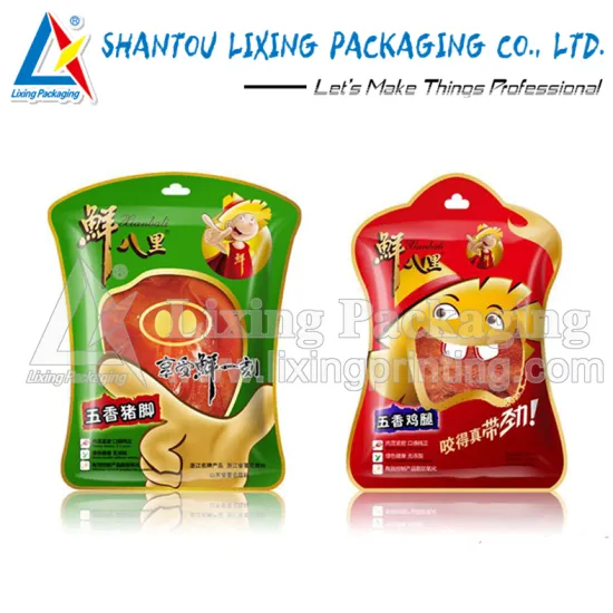 LIXING PACKAGING die cut handle plastic hanging hook bag