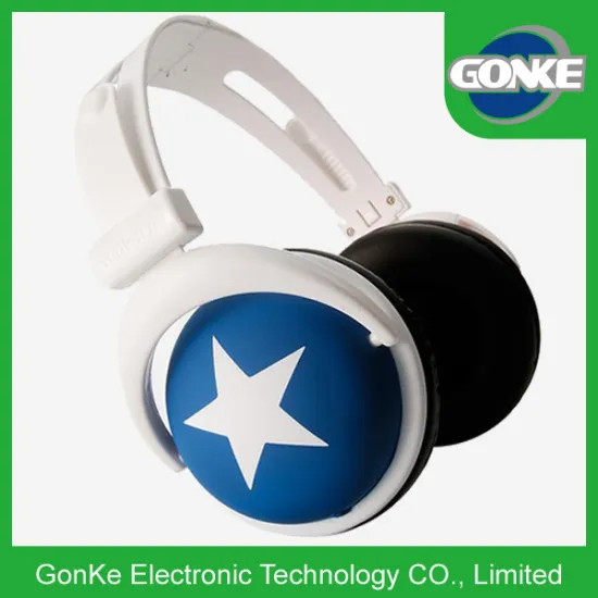 Noise cancelling cheap stylish stereo custom printed headset headphone