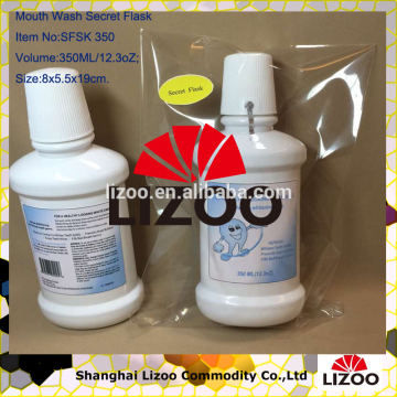 Secret mouth wash Flasks- White - Holds 12.3 Ounces of Your Favorite Drink