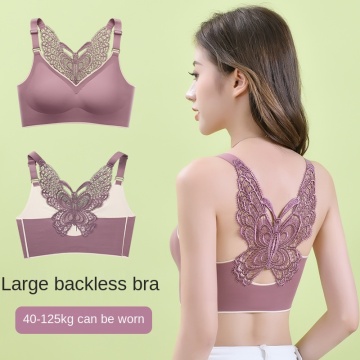 Padded Vest Bra with Embroidered Criss-cross Straps and Butterfly Back Lace Camisole