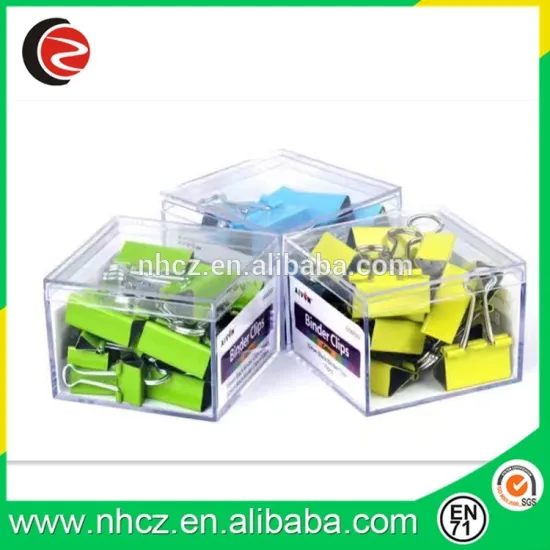 mixed color binder clip office clip set