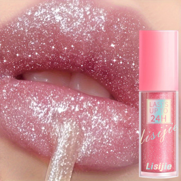 Nude brokat błyszcząca lipgloss: nowa gorąca wyprzedaż wegańska warga pulchna połysk
