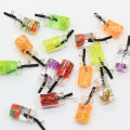 Mini Straw Drinking Bottle Shaped 3D Beads Resin Cabochon Handmade Craftwork Decoration Fridge Ornaments