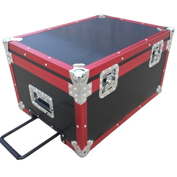 Customized Wood and Alloy Travelling Trolley Luggage Stage Light Tool Case