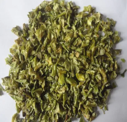 Fresh dehydrated green pepper