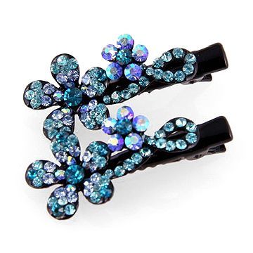 Hair Clips, Decorated with Rhinestones, Customized Designs are Accepted