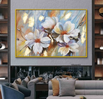 Customized Handmade Gold Foil Abstract Canvas Art: Oil Paintings and Landscape Posters