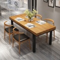 Mesa de comedor de madera maciza moderna para el hogar