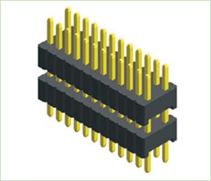 1.27x2.54mm κεφαλίδα Pin Dual Row Double Plastic