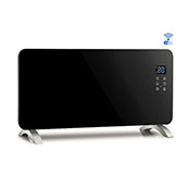 Aquecedor de painel de vidro preto