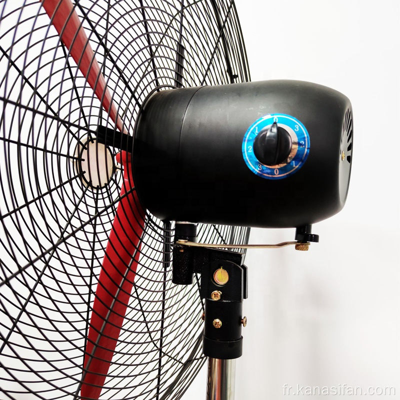 Ventilateur sur pied électrique en métal noir