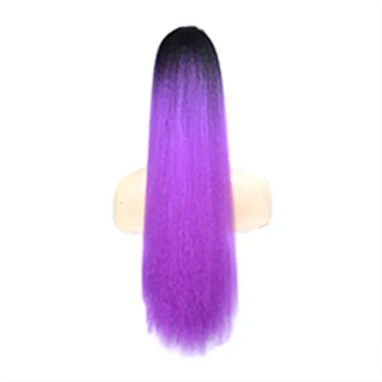 Wholesale Hot Selling Good Quality For Women Black Straight Drawstring Ponytail Hair Piece In Synthetic Ponytails Extensions