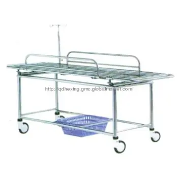 Steel,all stainless steel 4 direction wheels stretcher,hospital troley