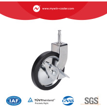 75 mm Meal Wheels Stem Furniture Casters PP Brake Castors