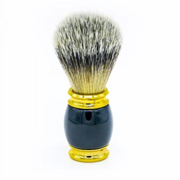 Gold & Black Handle Synthetic Hair Shaving Brush