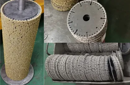 Automated brazing line for diamond sawblade