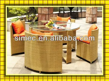 SIMEC HDPE rattan wicker patio dining set