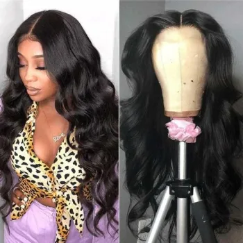 VIYA Human Hair Wigs Body Wave 4*4 lace Wig 150% Density