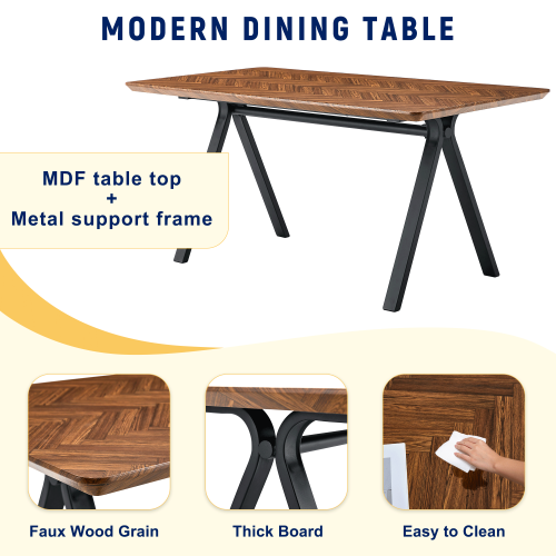 Modern Square Dining Table with Sleek Design