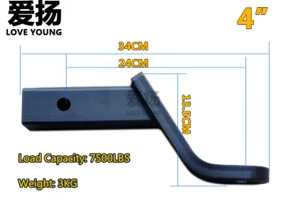 Steel 7500 LBS Black Hitch Ball Mount Powder Coating Drop Receiver Hitch