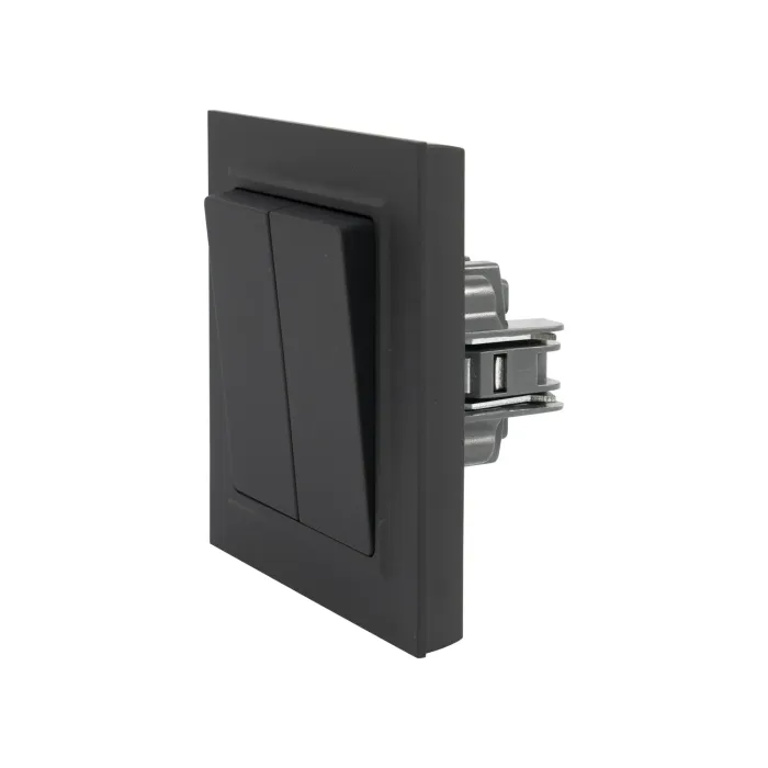 Sakelar Tombol Tunggal 10A Putih dengan Bingkai