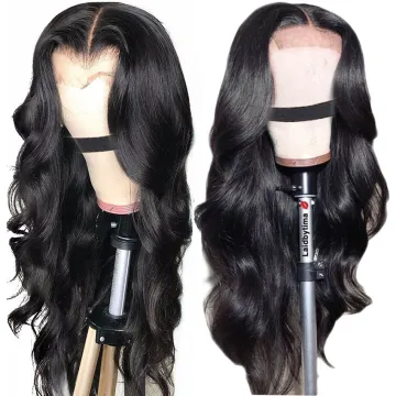 Raw Brazilian Cuticle Aligned Virgin Human Hair Full HD 4x4 5x5 Swiss Lace Closure Pre Plucked Body Wave Wig Lace Frontal Wig