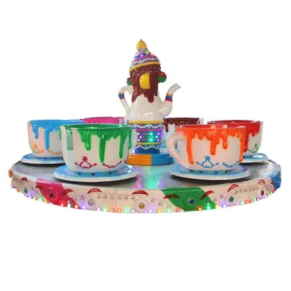 Fun Rotating Coffee Cup Amusement Ride