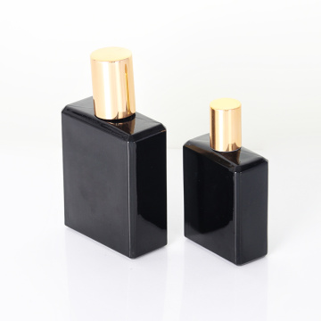 Schwarze Luxus gefrostete rechteckige Spray -Parfümflasche