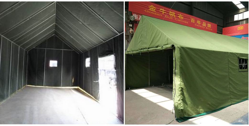 Outdoor disaster relief tent