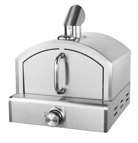 Stainless Steel Gas Pizza Oven with Pizza Stone and Grill Grate